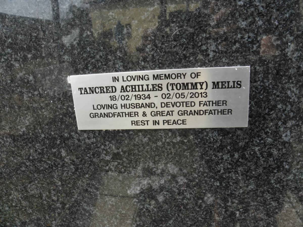 MELIS Tancred Achilles 1934-2013