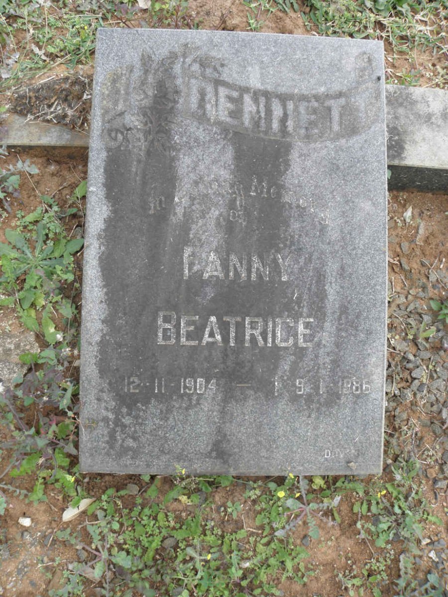 BENNETT Fanny Beatrice 1904-1986