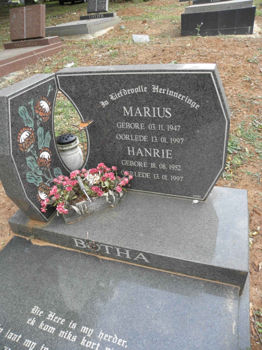 BOTHA Marius 1947-1997 &amp; Hanrie 1952-1997