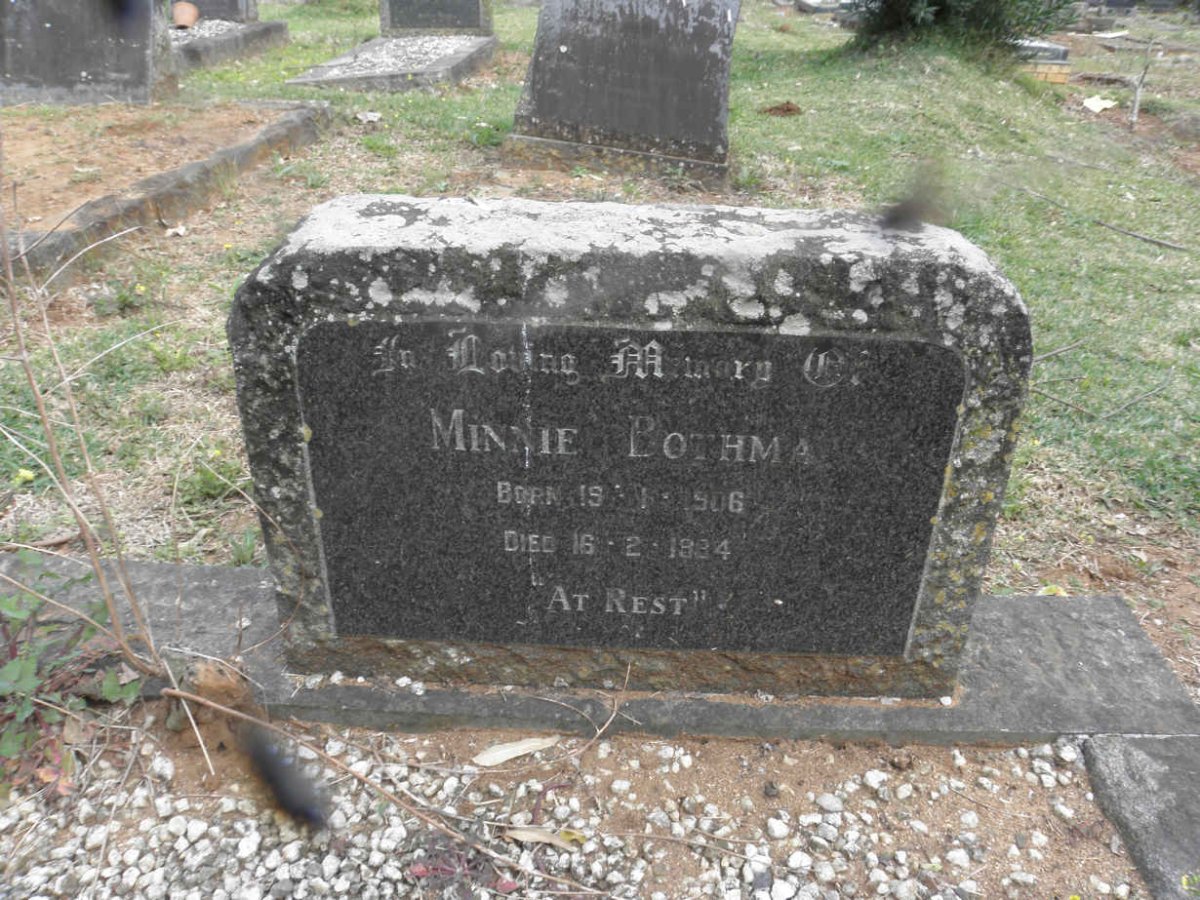 BOTHMA Minnie 1906-1984