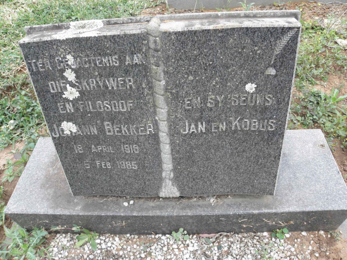 BEKKER Johann 1918-1985 :: BEKKER Jan :: BEKKER Kobus