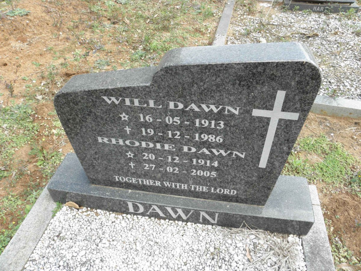 DAWN Will 1913-1986 &amp; Rhodie 1914-2005