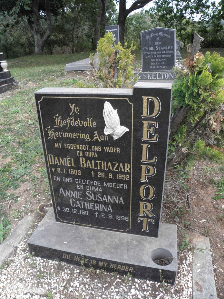 DELPORT Daniel Balthazar 1909-1992 &amp;  Annie Susanna Catherina 1911-1995
