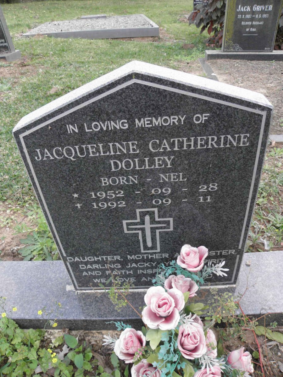 DOLLEY Jacqueline Catherine nee NEL 1952-1992