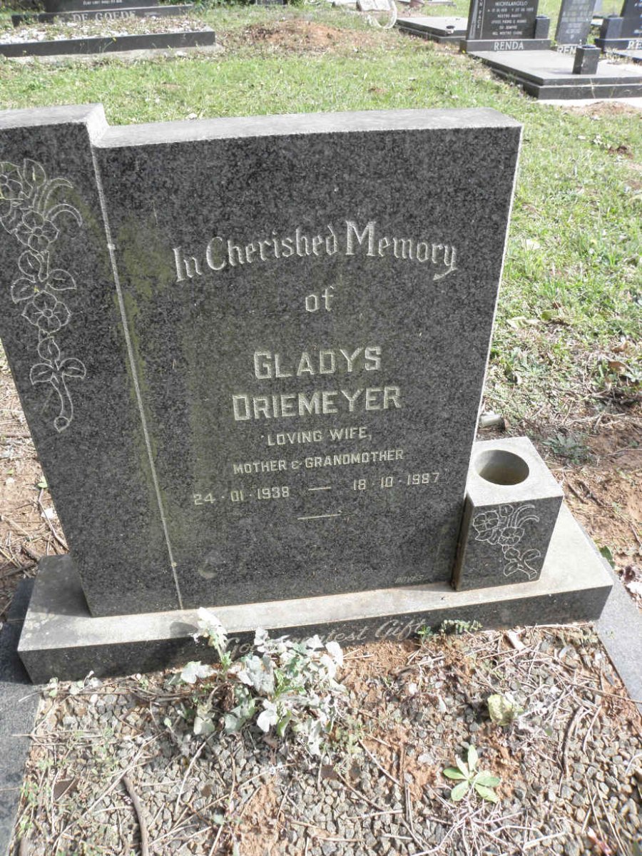 DREIMEYER Gladys 1938-1987