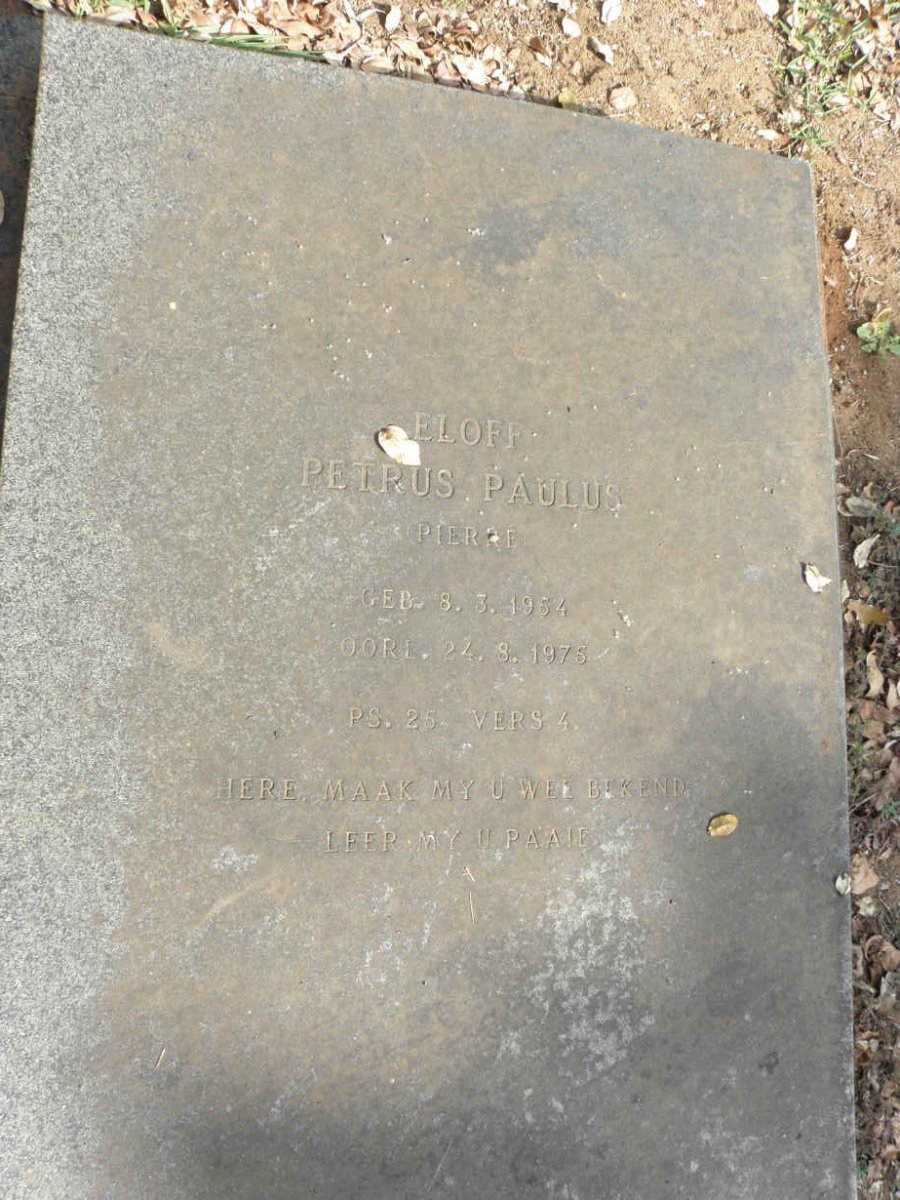 ELOFF Petrus Paulus 1964-1975