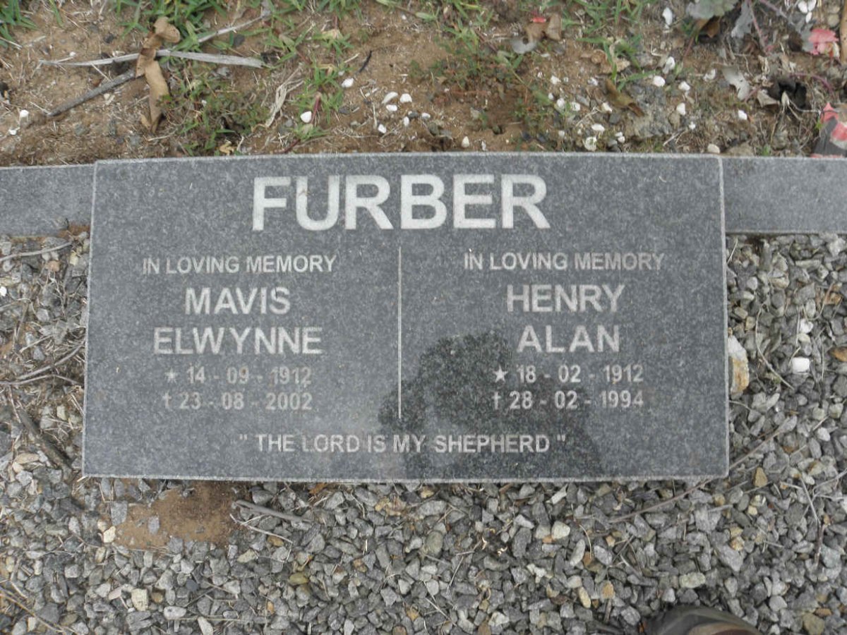 FURBER Henry Alan 1912-1994 &amp; Mavis Elwynne 1912-2002