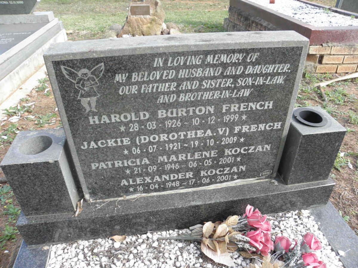FRENCH Harold Burton 1926-1999 &amp; Dorothea V. 1921-2009 :: KOCZAN Alexander 1948-2001 &amp; Patricia Marlene 1946-2001