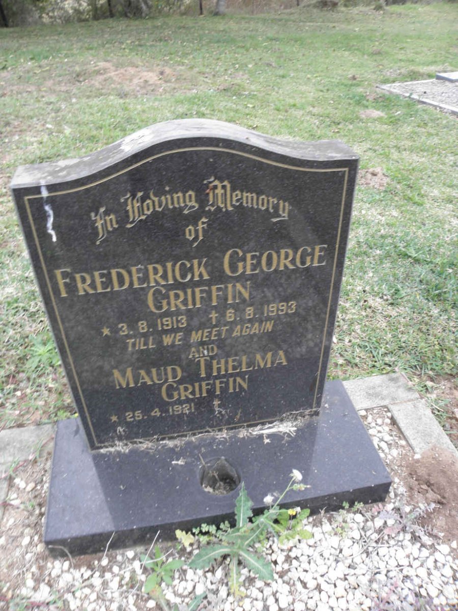 GRIFFIN Frederick George 1913-1993 &amp; Maud Thelma 1921-