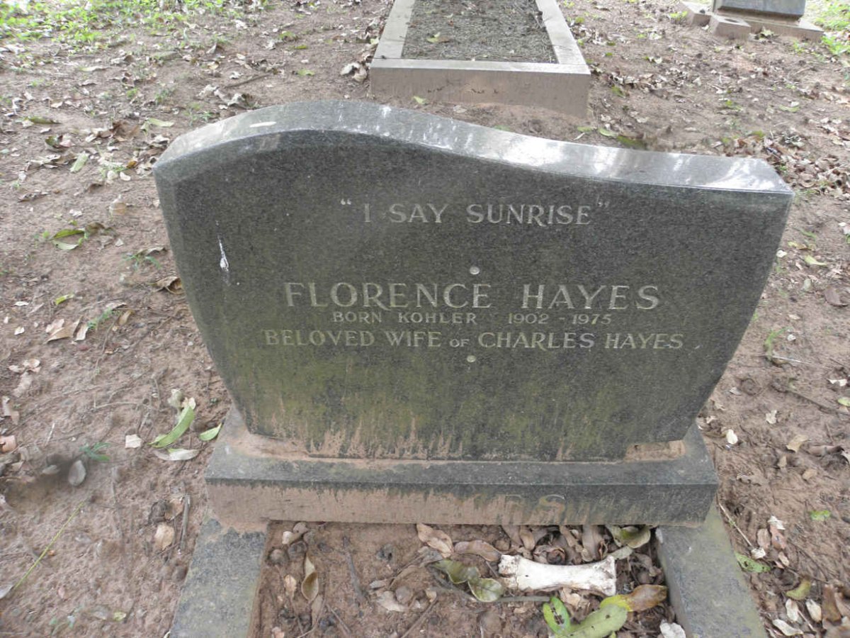 HAYES Florence nee KOHLER 1902-1975