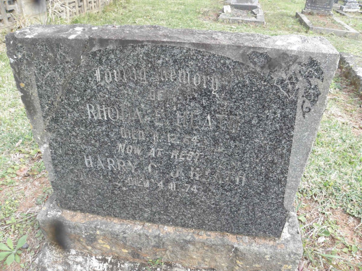 HEATH Harry C. -1974 &amp; Rhoda E. -1964
