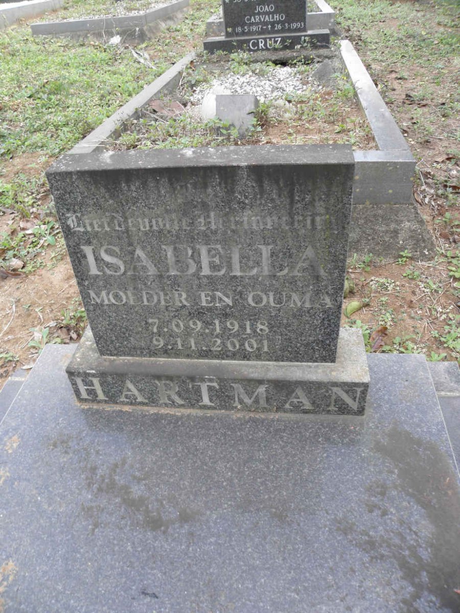 HARTMAN Rauten 1916-1989 &amp; Isabella 1918-2001