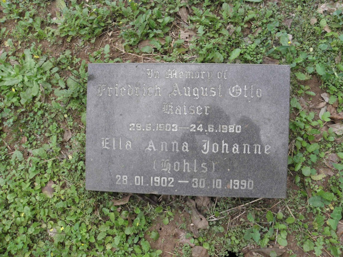 KEISER Friedrich August Otto 1903-1980 &amp; Alla Anna Johanna HOHLS 1902-1990