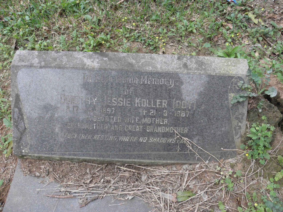 KOLLER Donald Storey 1892-1980 &amp; Dorothy Jessie 1897-1987