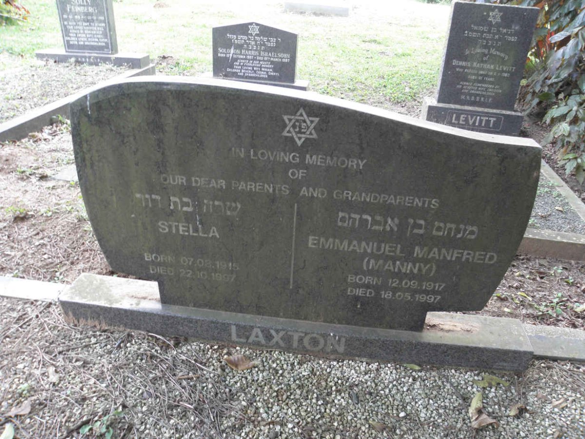 LAXTON Emmanuel Manfred 1917-1997 &amp; Stella 1915-1997
