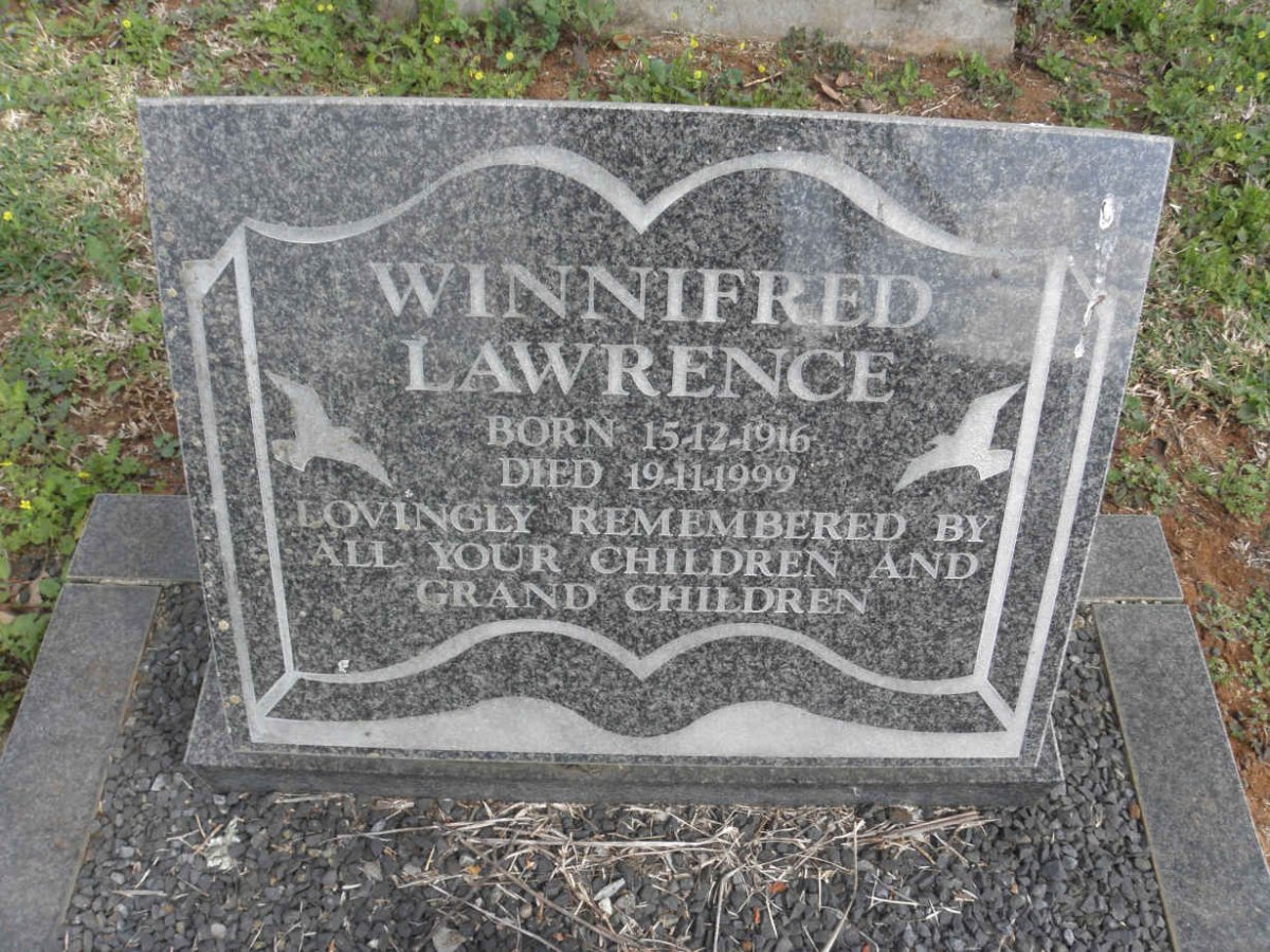 LAWRENCE Winnifred 1916-1999