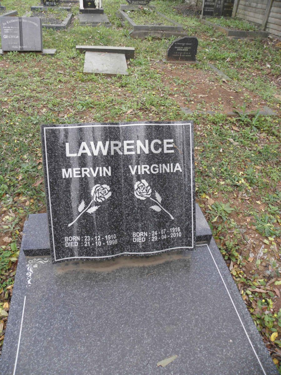 LAWRENCE Mervin 1910-1998 &amp; Virginia 1916-2010