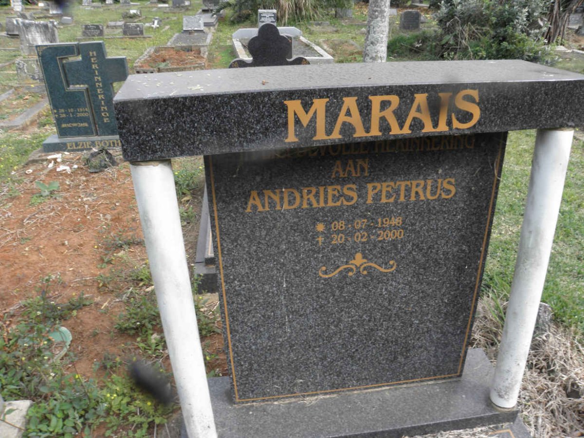 MARAIS Andries Petrus 1948-2000