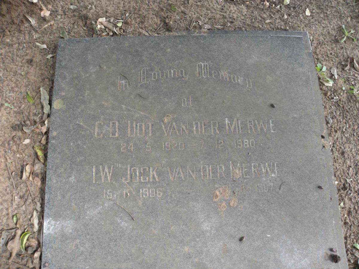 MERWE I.W., van der 1906-1987 &amp; C.D. 1920-1980