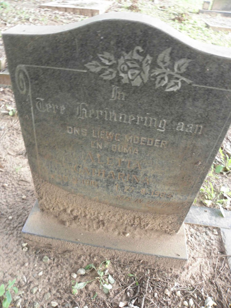 ? Aletta Catharina 1916-1984