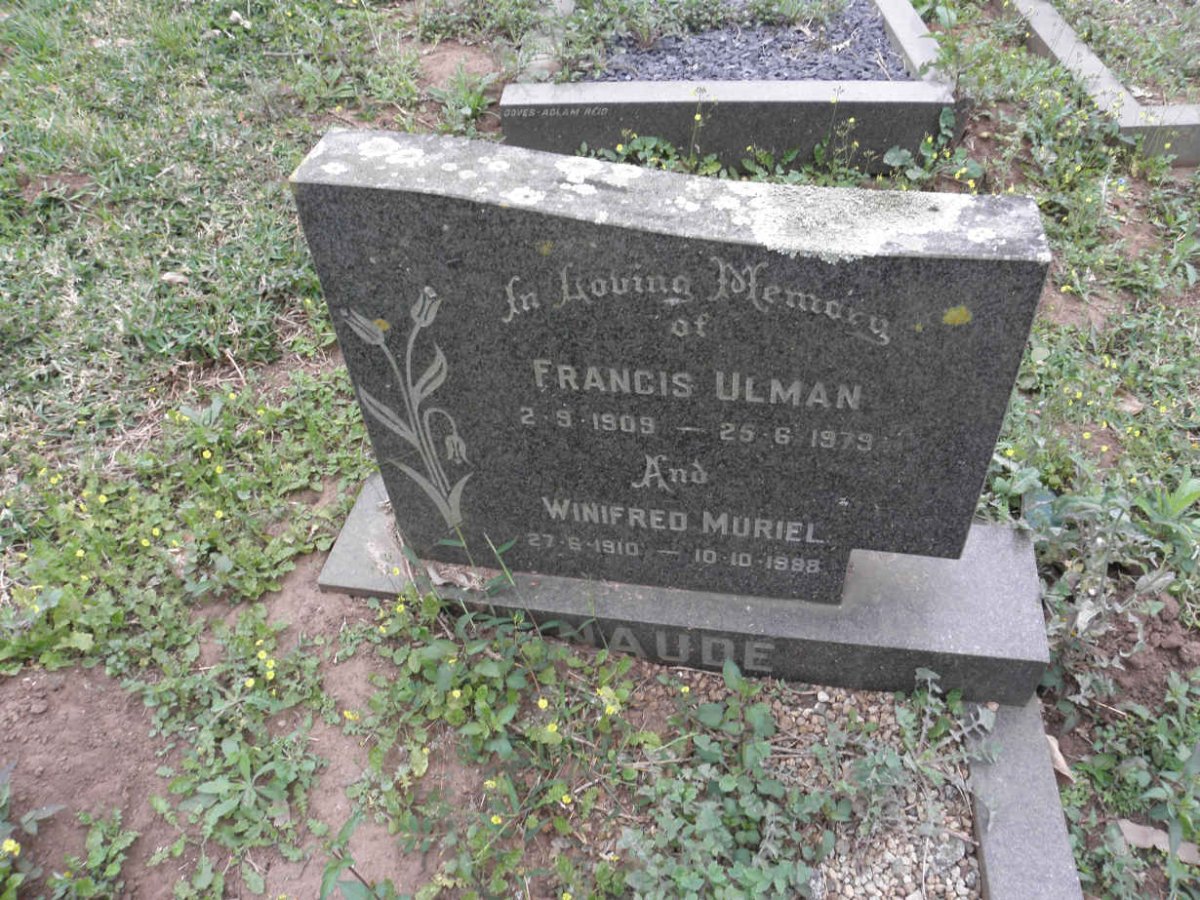 NAUDE Francis Ulman 1909-1979 &amp; Winifred Muriel 1910-1998