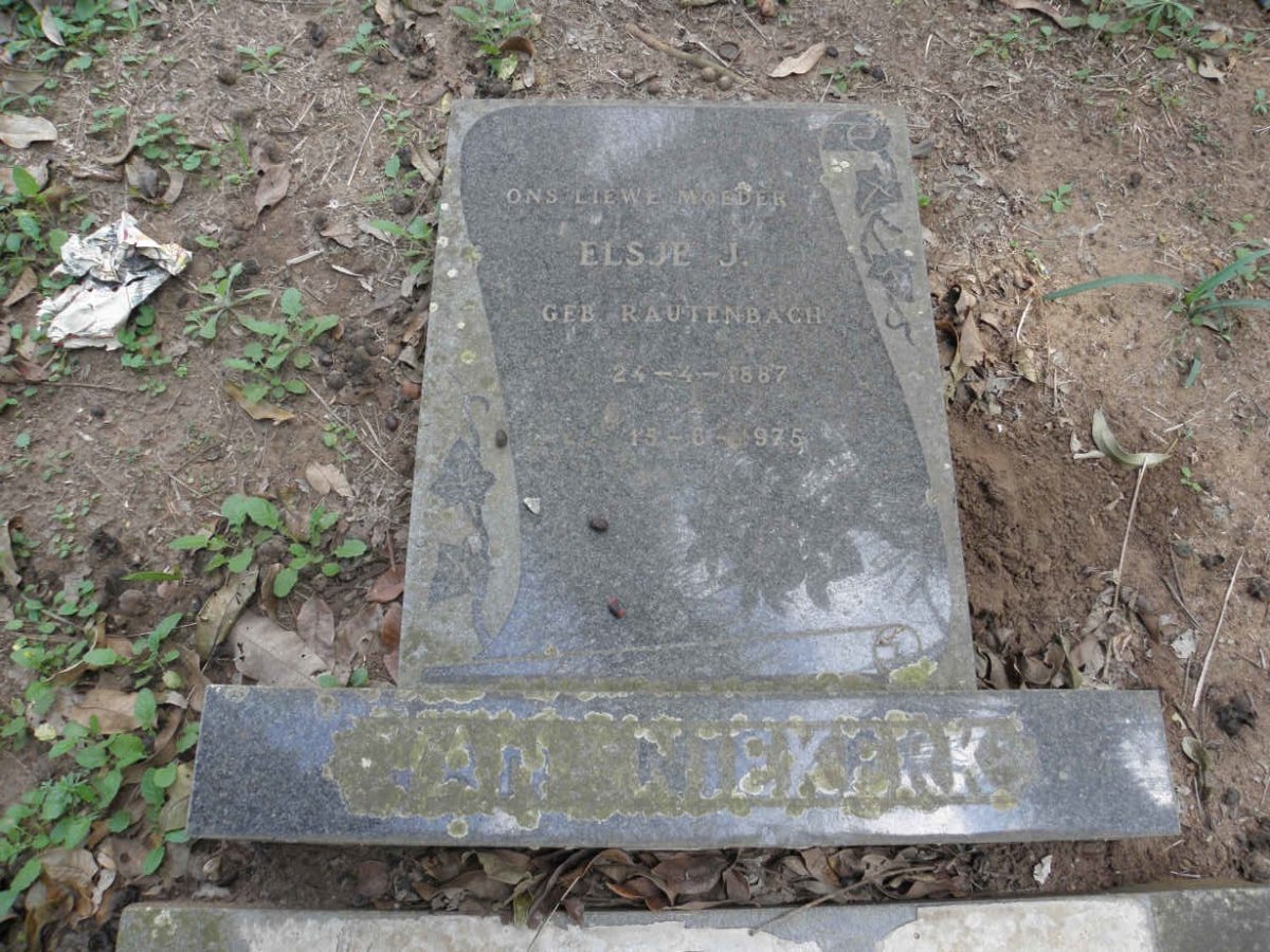 NIEKERK Elsje J., van 1887-1975