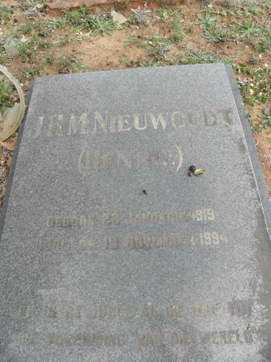 NIEUWOUDT J.H.M. 1919-1994