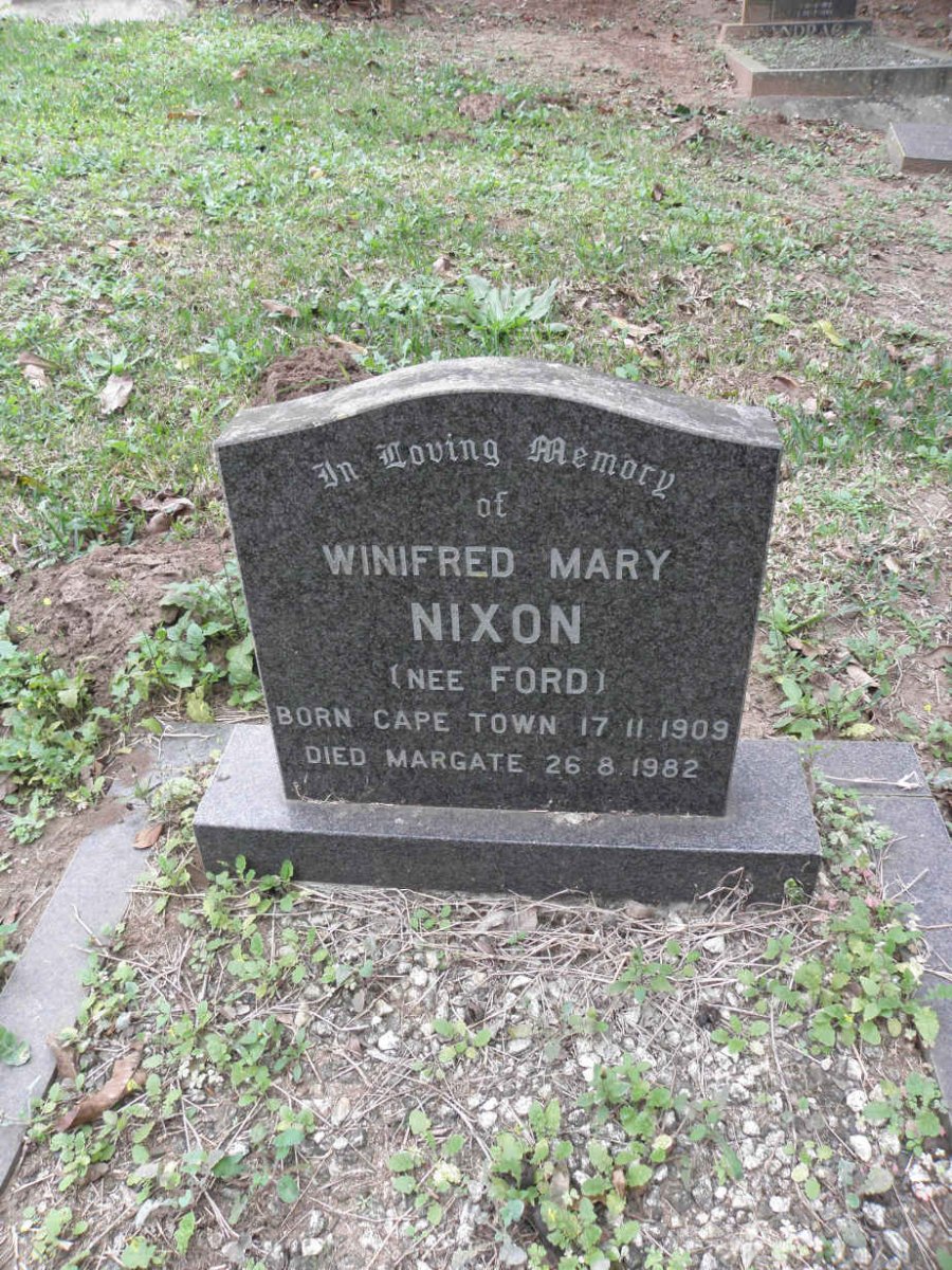NIXON Winifred Mary nee FORD 1909-1982