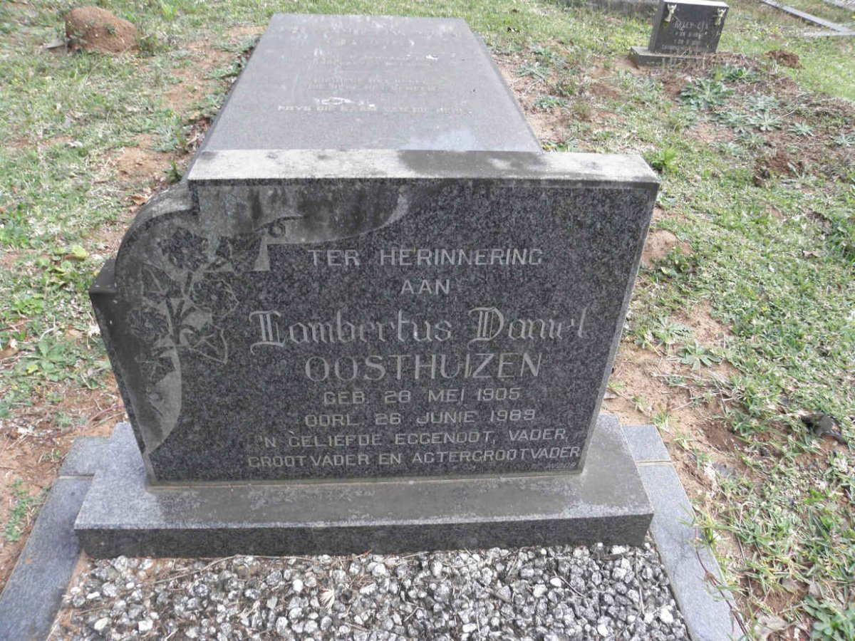 OOSTHUIZEN Lambertus Daniel 1905-1989