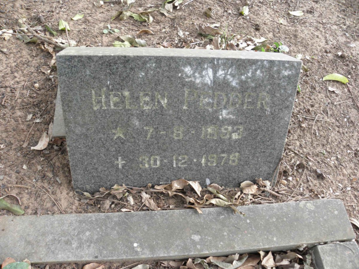 PEDDER Helen 1893-1979