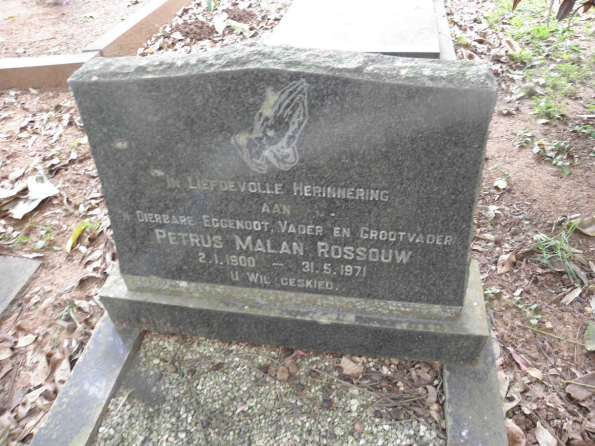 ROSSOUW Petrus Malan 1900-1971