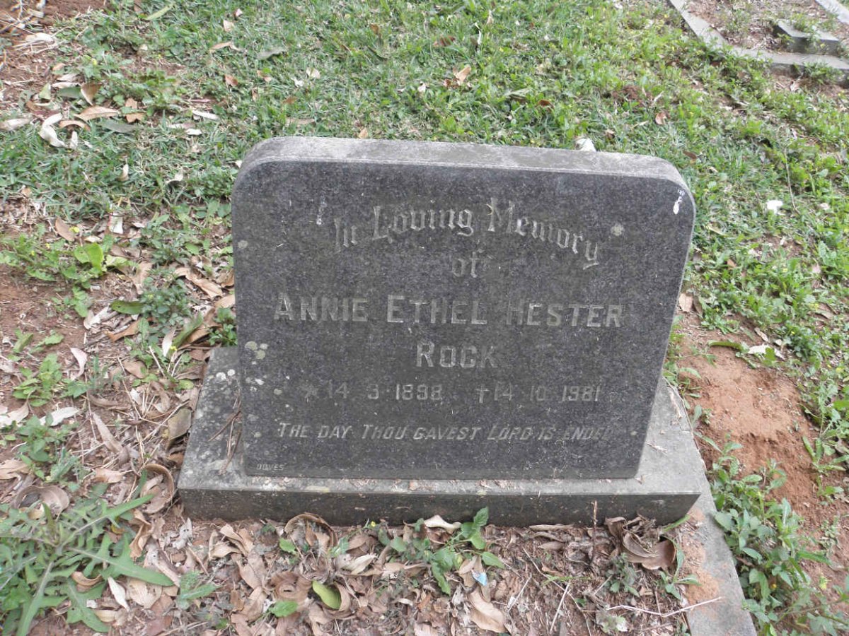 ROCK Annie Ethel Hester 1898-1981