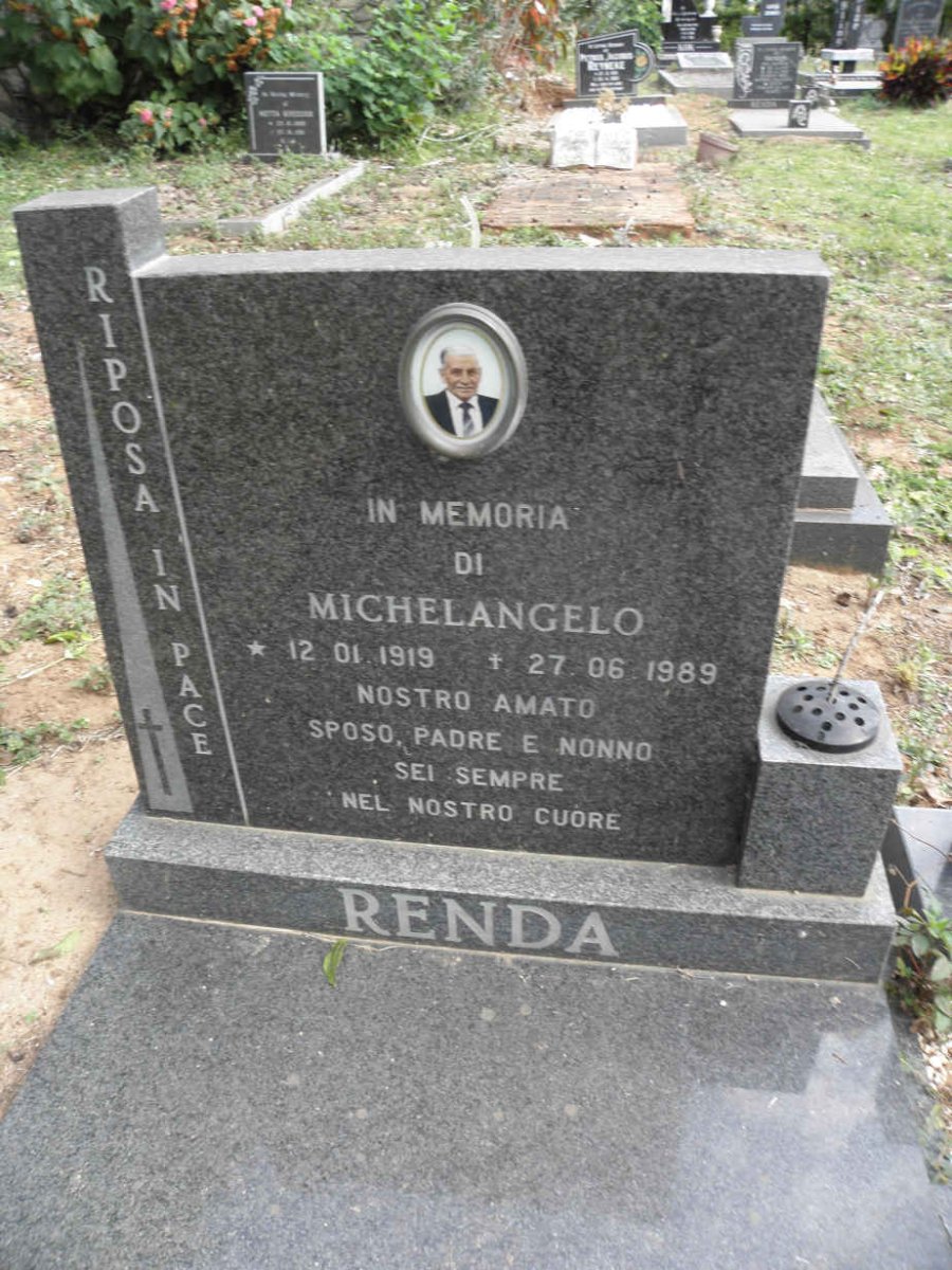 RENDA Michelangelo 1919-1989 &amp; Francesca 1921-2003 :: RENDA Luciano Raffaele 1954-2007