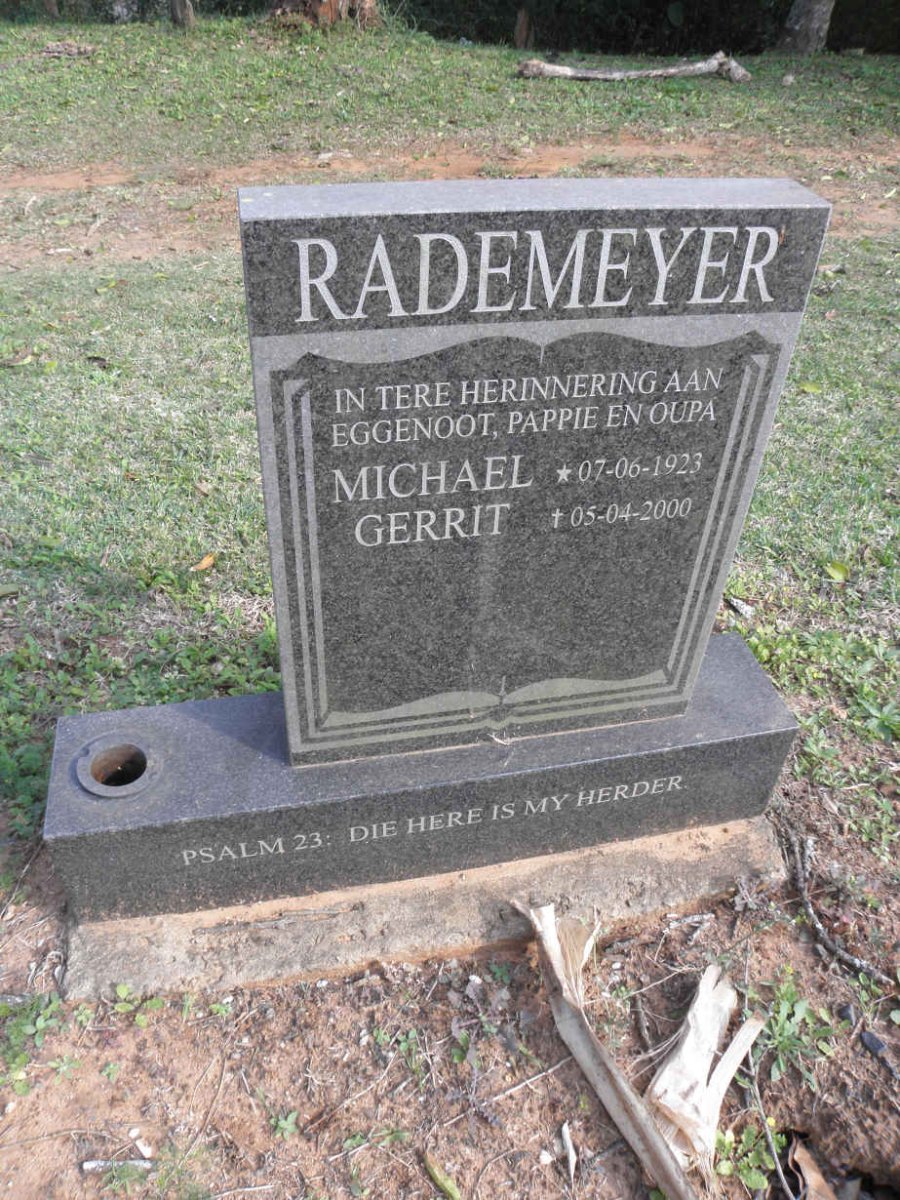 RADEMEYER Michael Gerrit 1923-2000