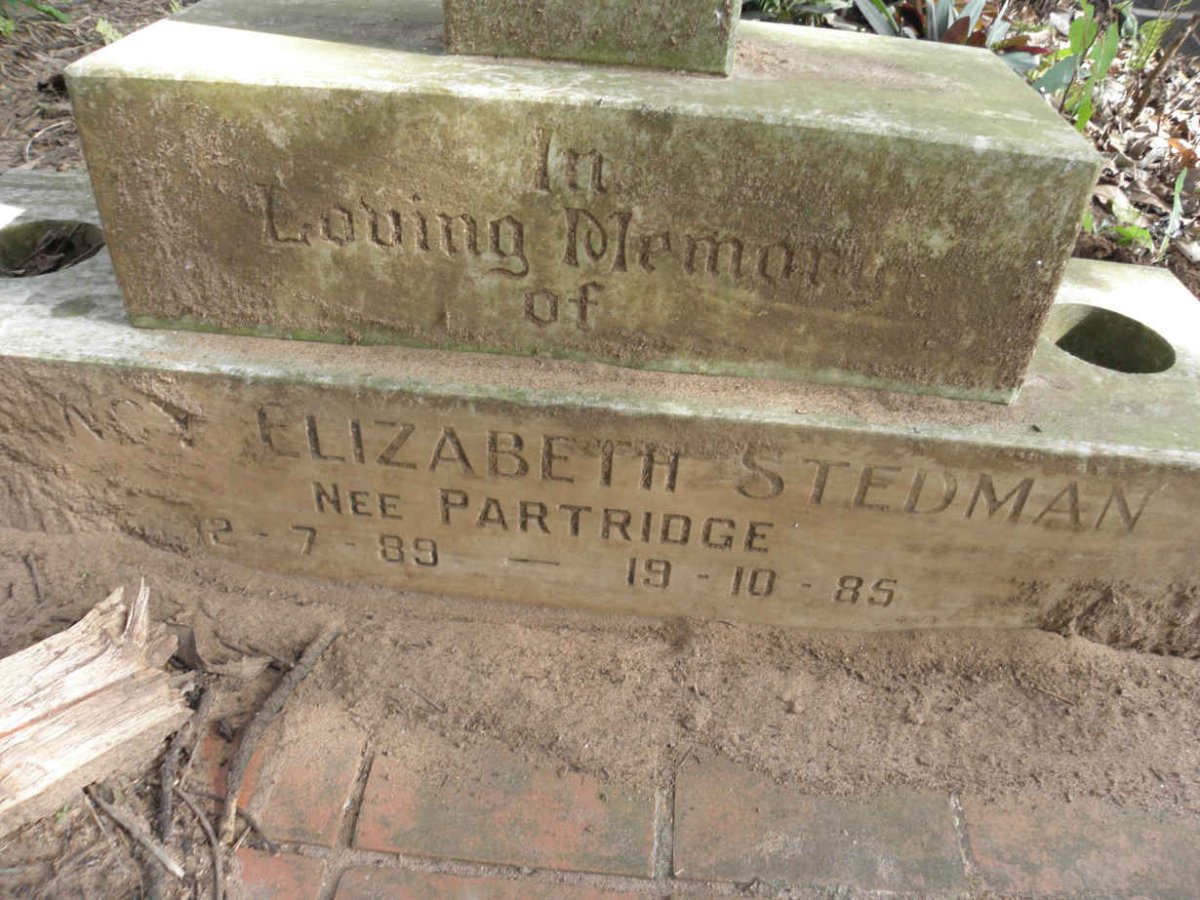 STEDMAN Elizabeth nee PARTRIDGE 1889-1985