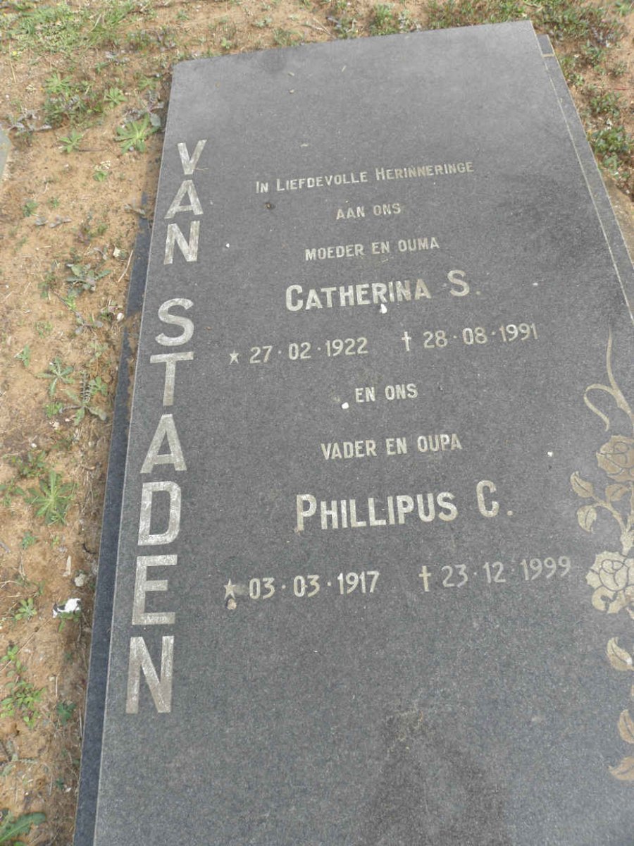 STADEN Phillipus C., van 1917-1999 &amp; Catherina S. 1922-1991