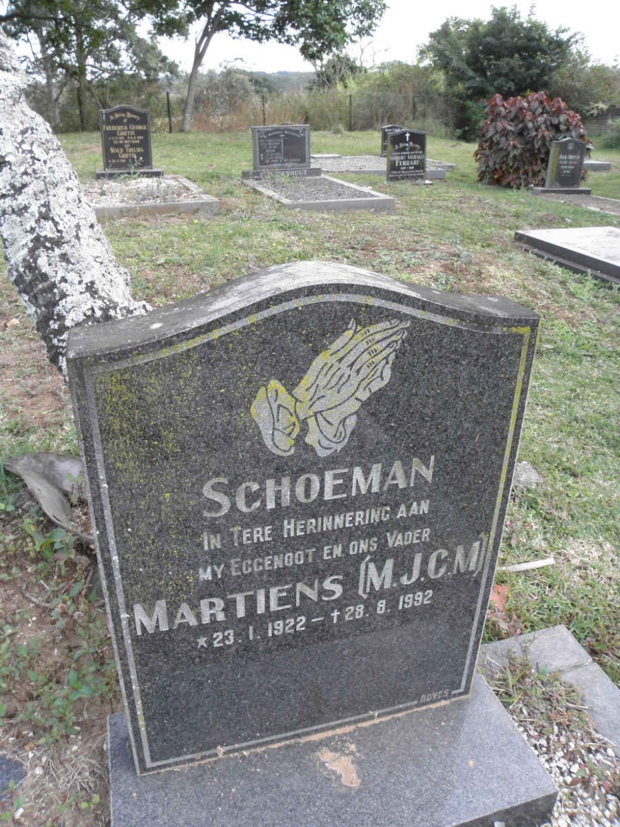 SCHOEMAN Martiens M.J.C.M. 1922-1992