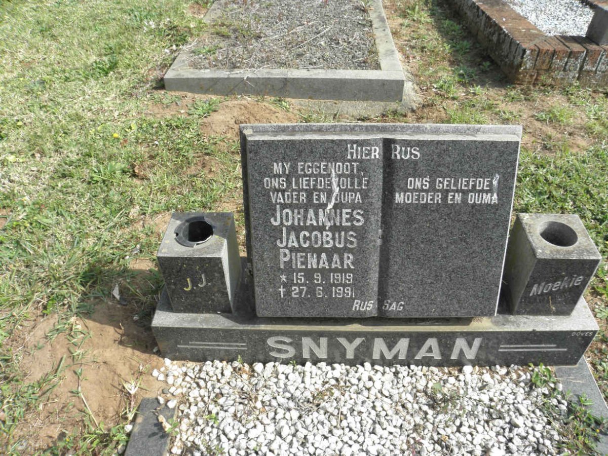 SNYMAN Johannes Jacobus Pienaar 1919-1991