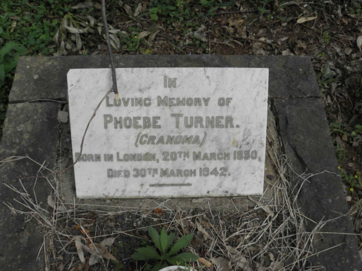 TURNER Phoebe 1850-1942