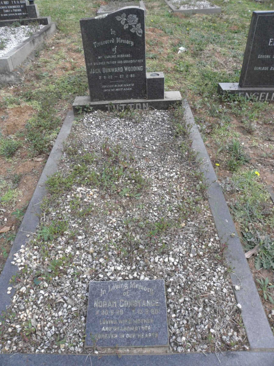 TUTTON Jack Bunward Wooding 1922-1988 &amp; Norah Constance 1928-1990
