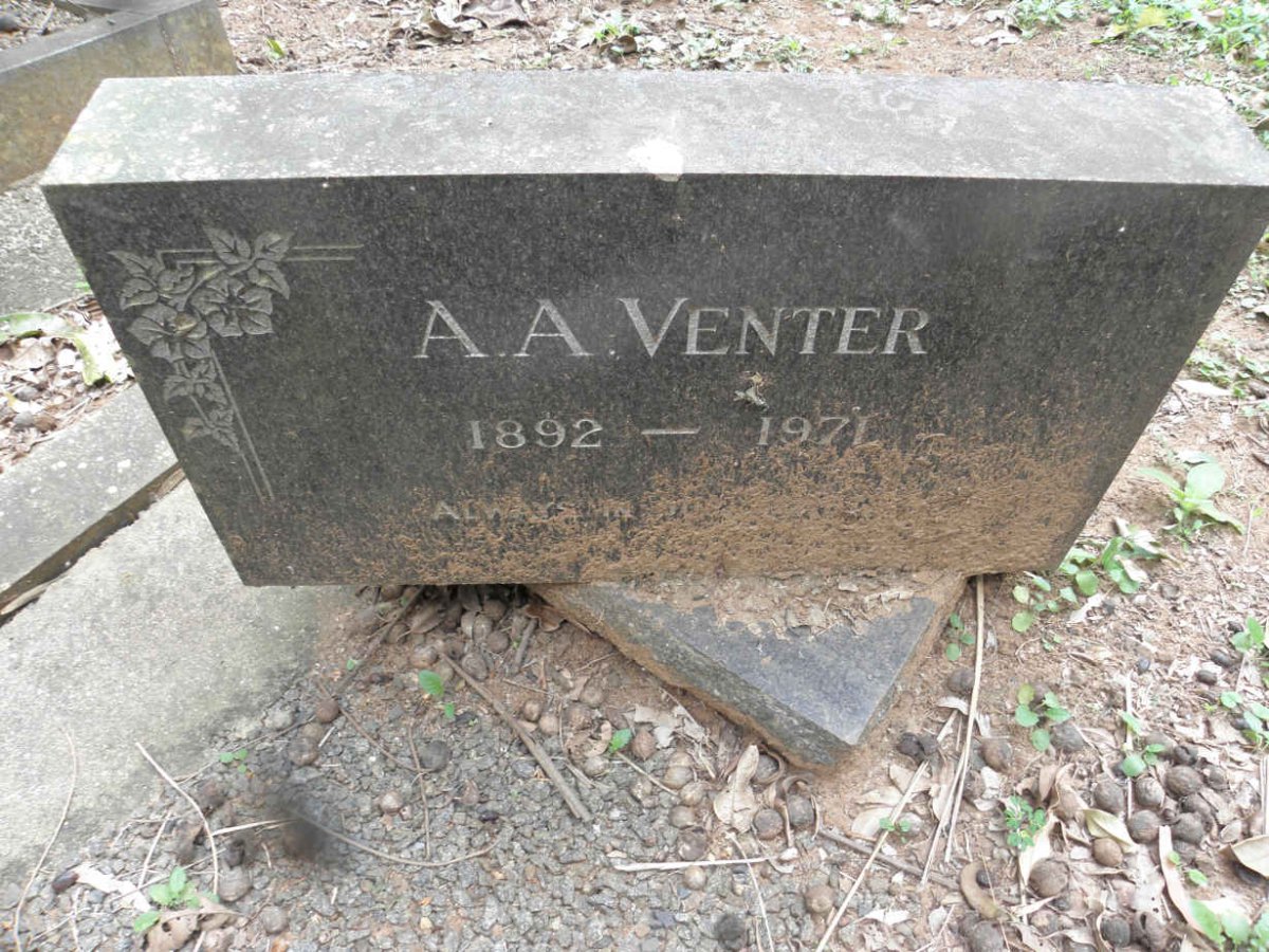 VENTER A.A. 1892-1971