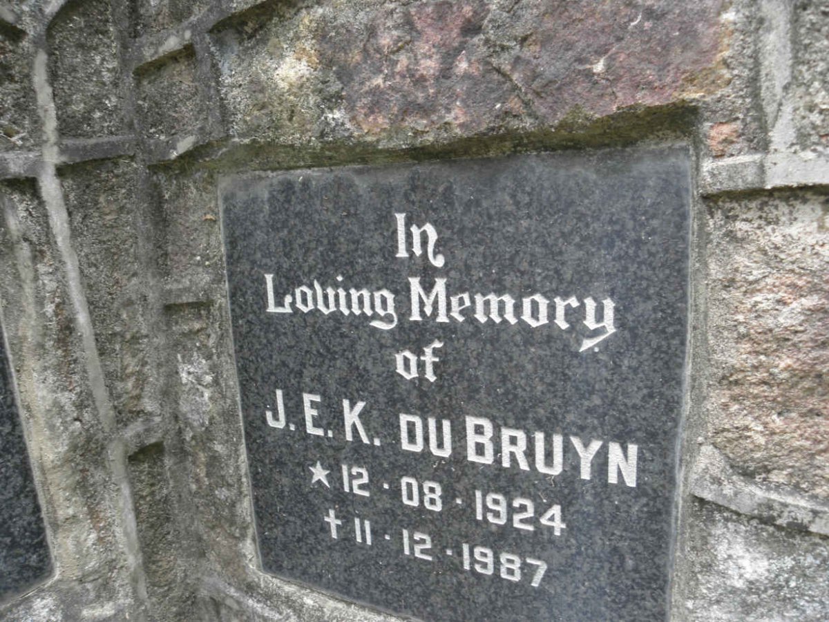 BRUYN J.E.K., du 1924-1987