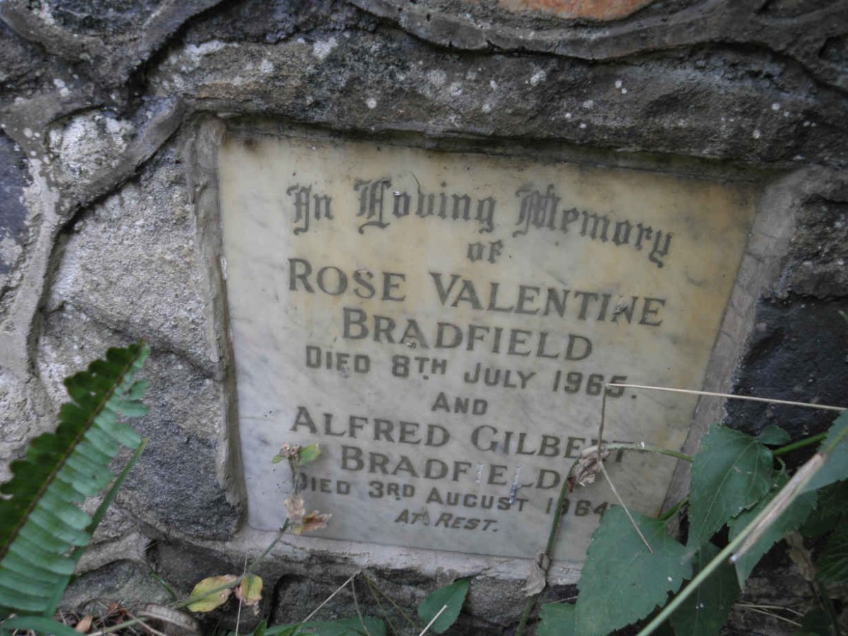 BRADFIELD Alfred Gilbert -1964 &amp; Rose Valentine -1965