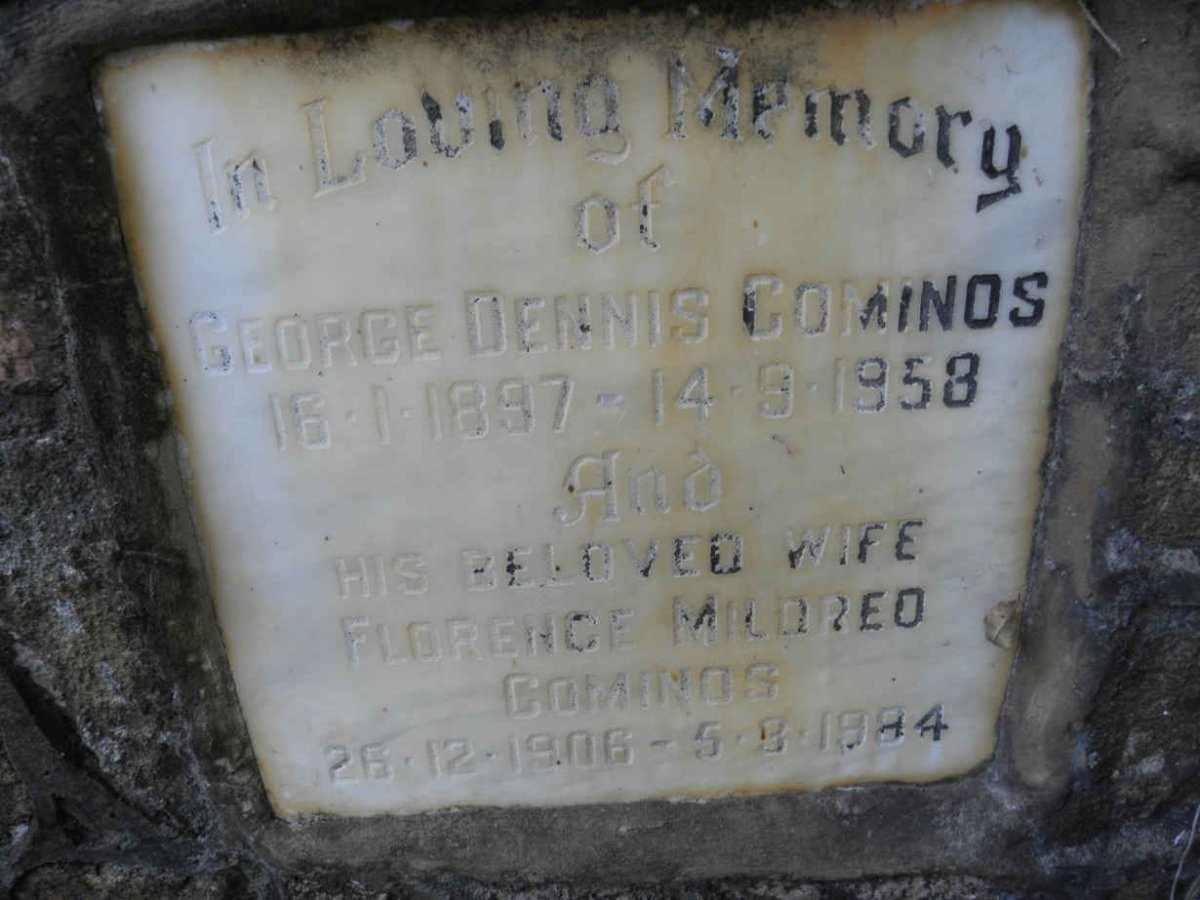 COMINOS George Dennis 1897-1958 &amp; Florence Mildred 1906-1984