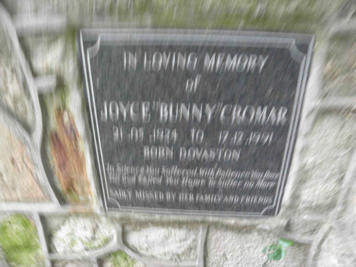 CROMAR Joyce nee DOVASTON 1924-1991