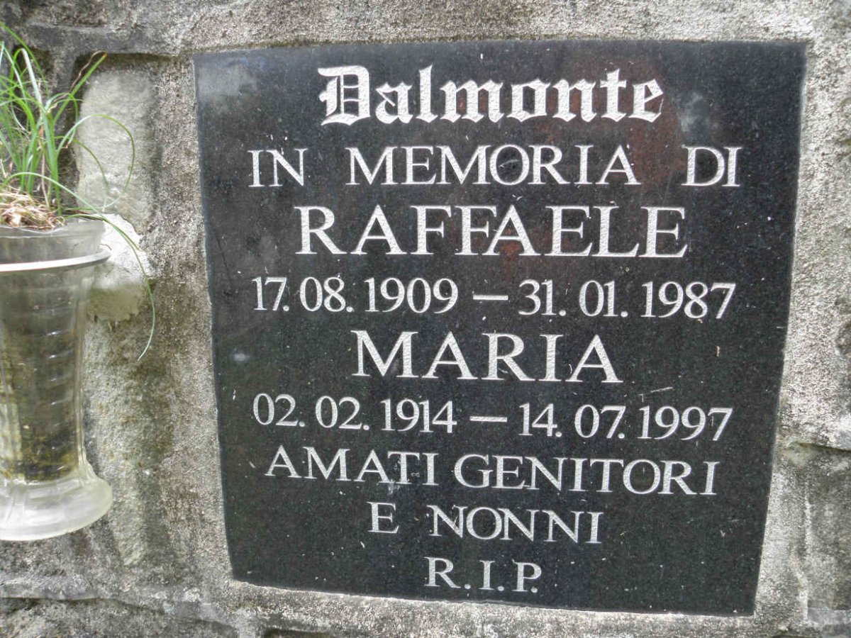 DALMONTE Raffaele 1909-1987 &amp; Amati Genitori 1914-1997