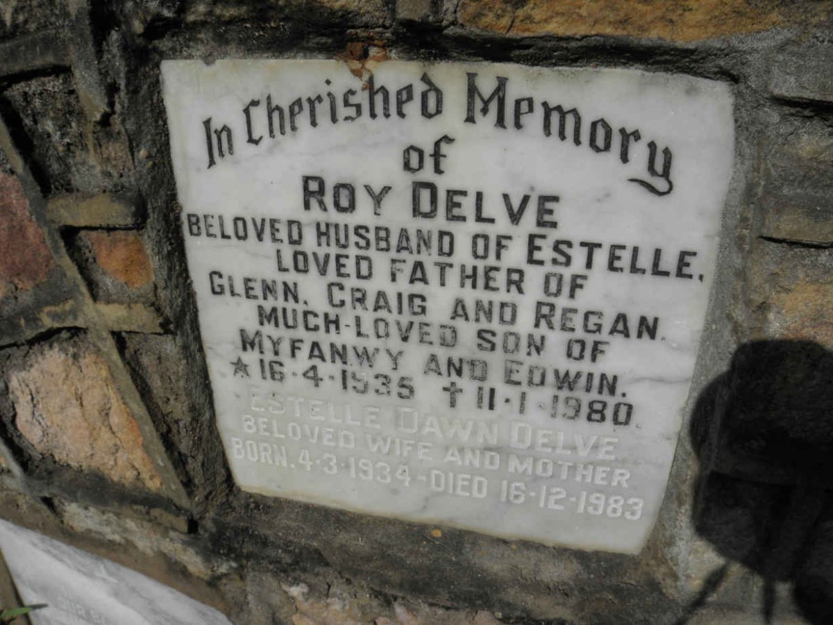 DELVE Roy 1935-1980 &amp; Estelle Dawn 1934-1983