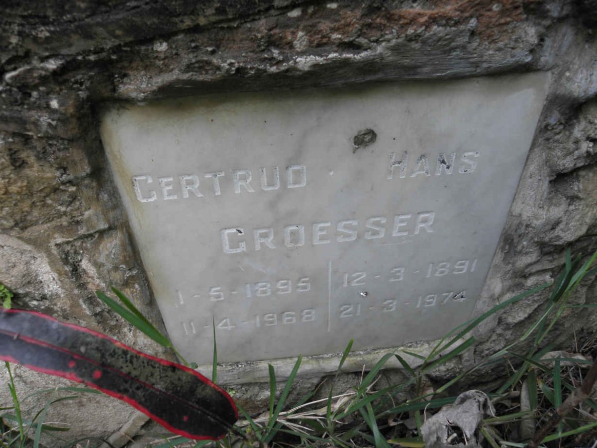 GROESSER Hans 1891-1974 &amp; Gertrud 1895-1968