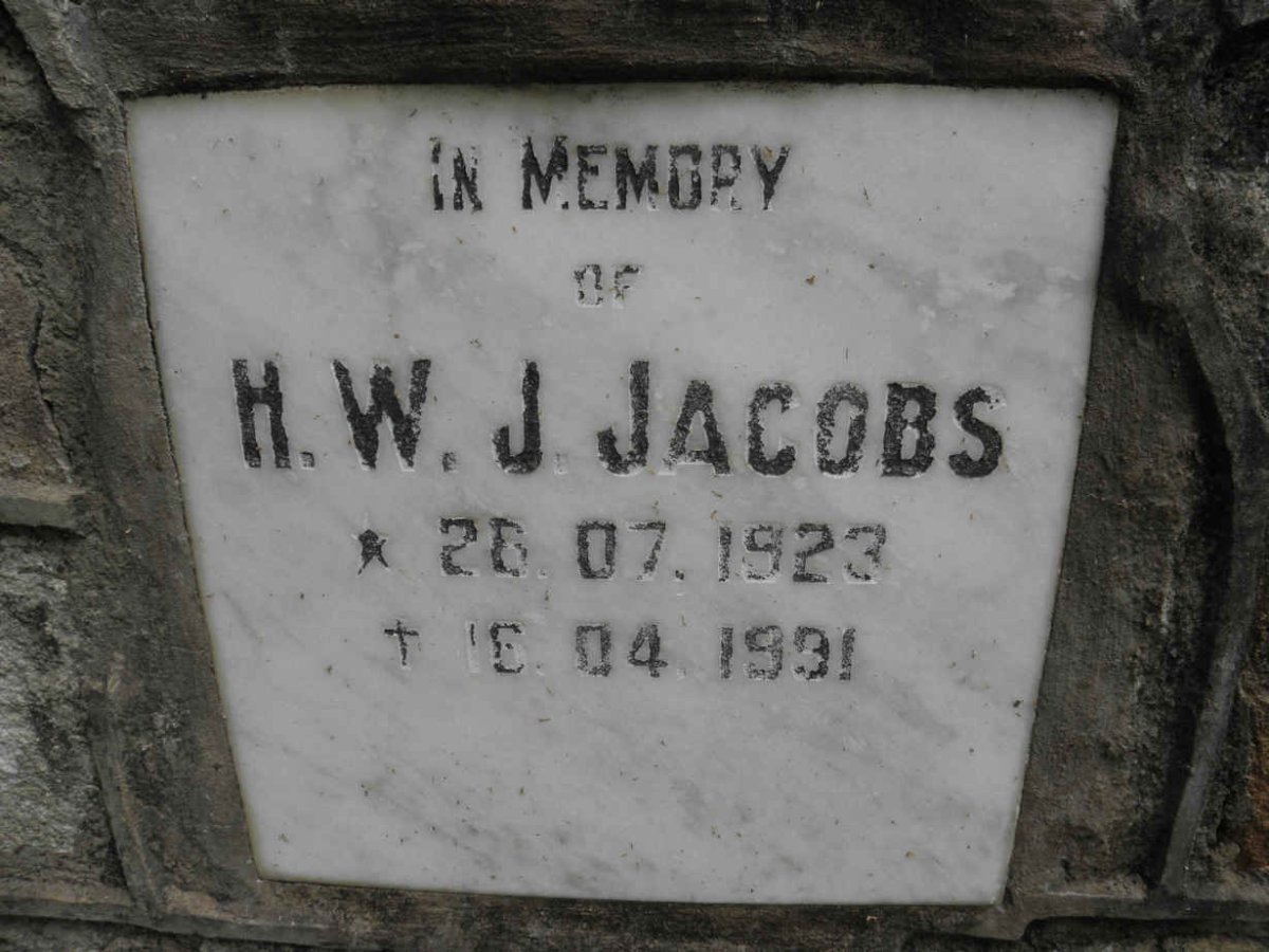 JACOBS H.W.J. 1923-1991