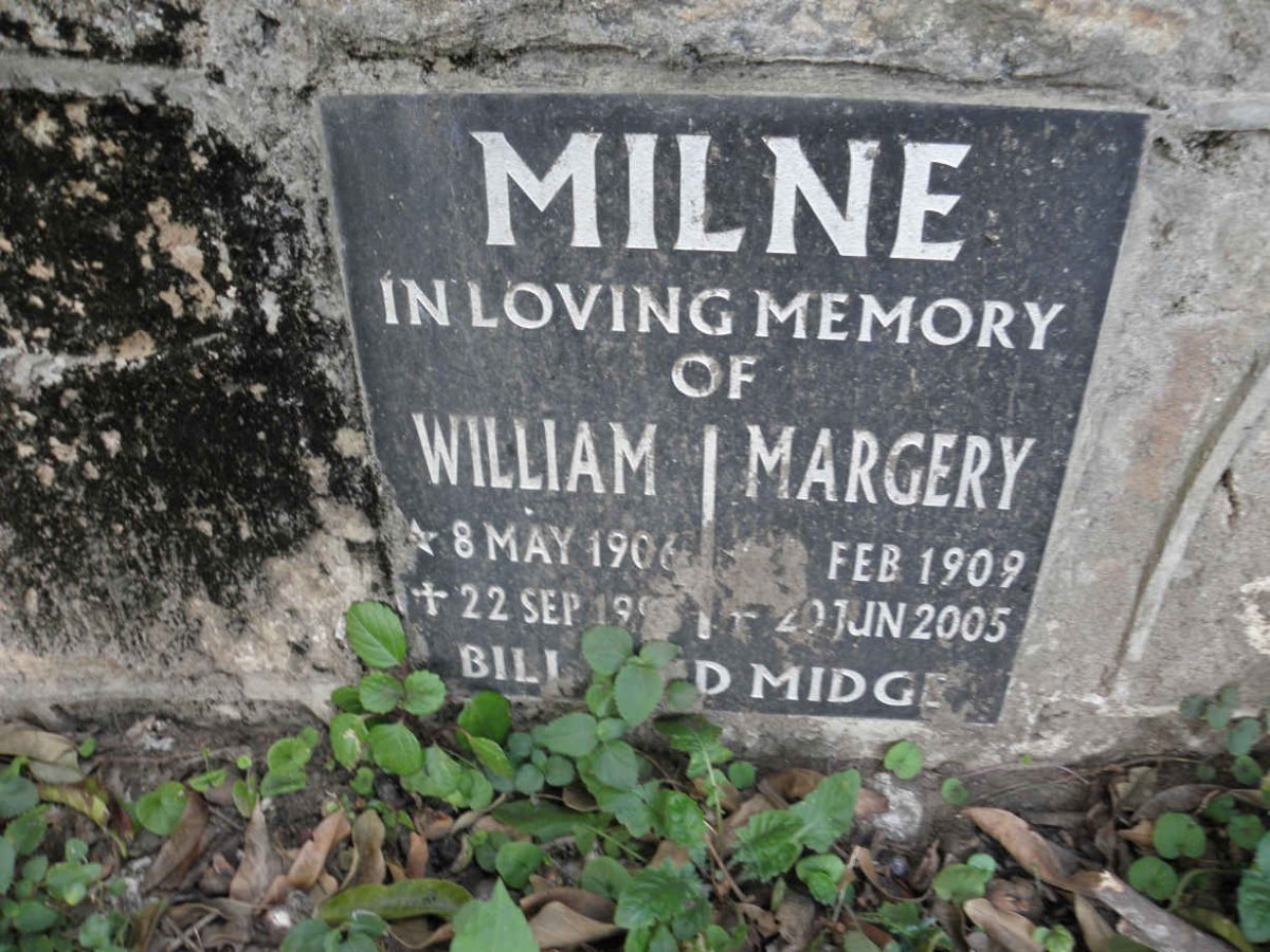 MILNE William 1906-199? &amp; Margery 1909-2005
